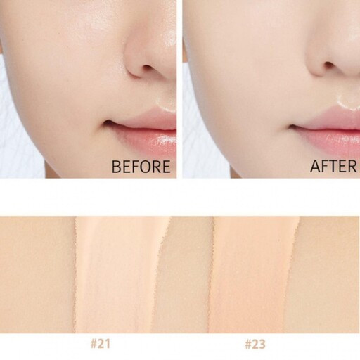 کوشن کره ای اورجینال میشا missha حاوی ضد افتاب ( spf دار ) با خاصیت کاورینگ شماره 21 و 23